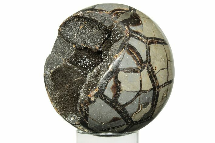 Polished, Septarian Geode Sphere - Madagascar #230402